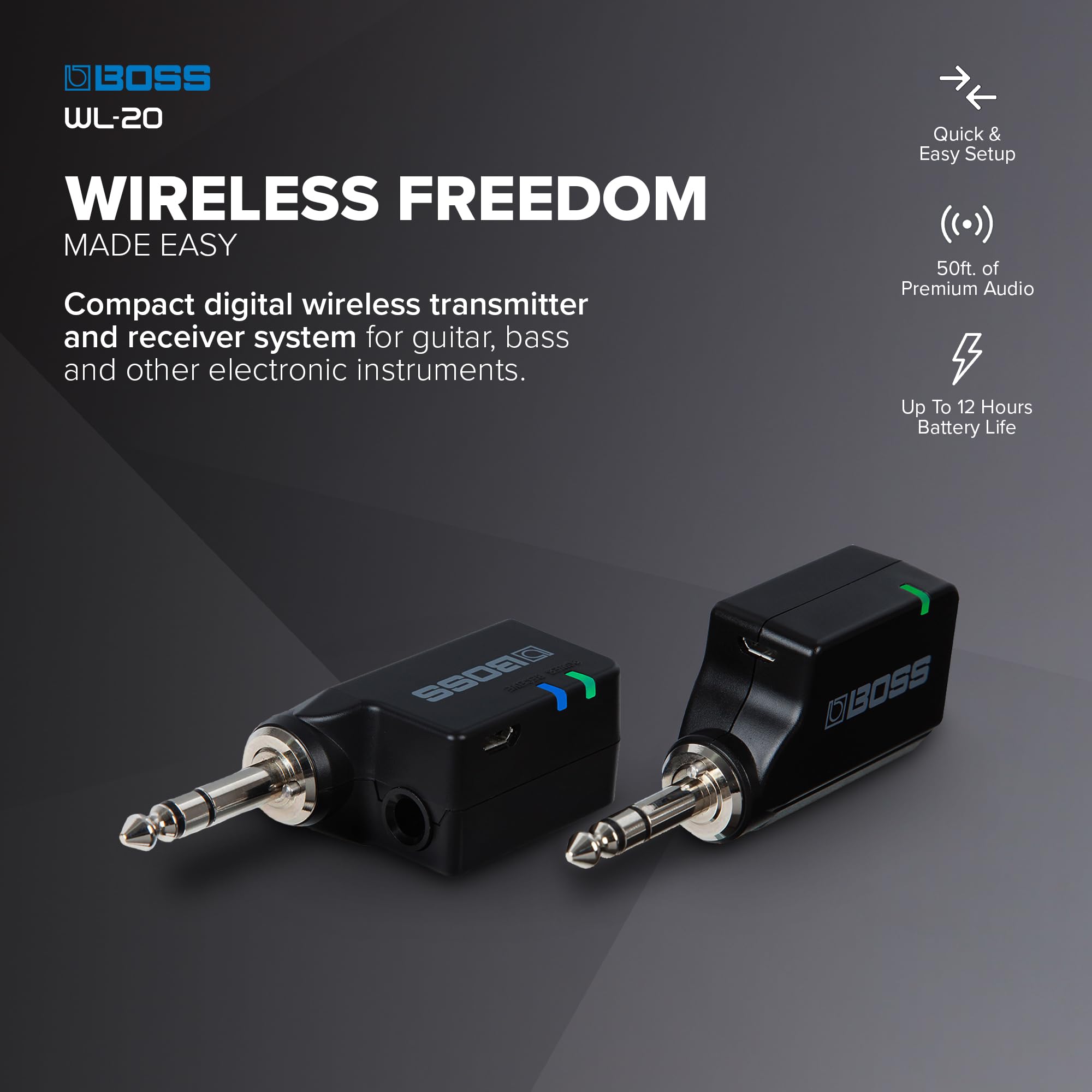 Boss WL-20 Wireless System ギターワイヤレスシステム Amazon.co.jp: BOSS WL-20 ギターワイヤレスシステム(パッシブ
