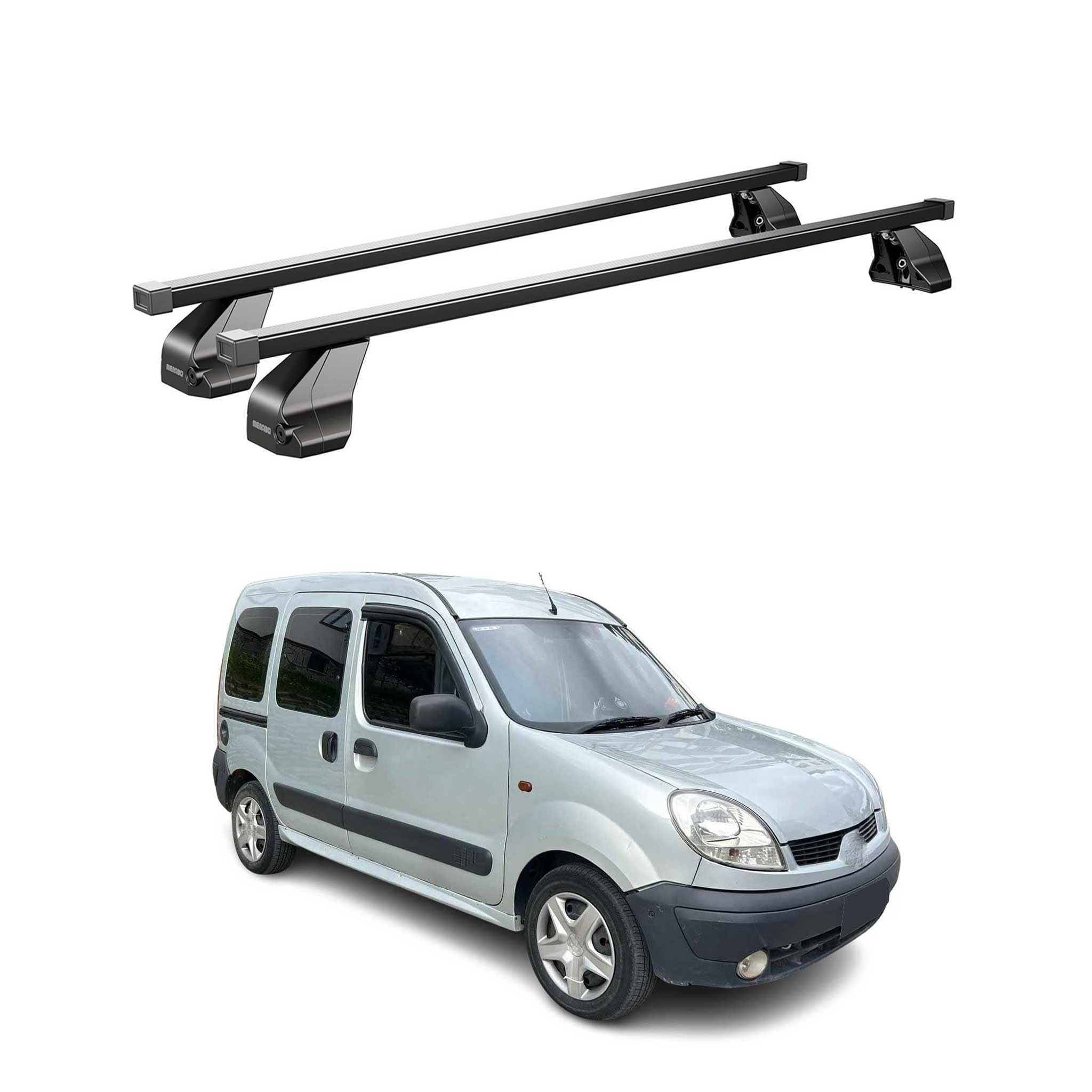 Barres De Toit Transversales TURTLE Pour Renault Kangoo 1998-2008 - Neuf - Garantie 2 Ans