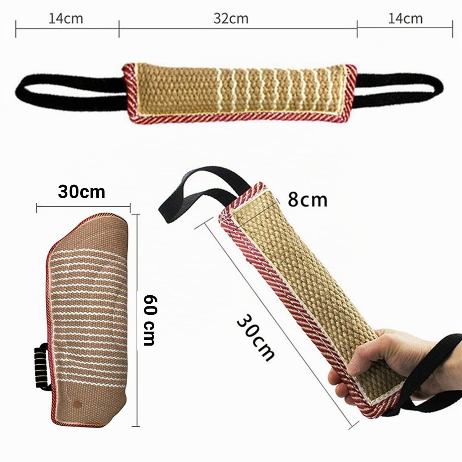 Manga de Mordida para Perros Mordedor Perro Salchicha Mordida Perros Funda de Brazo de Protección para Mordedura Perro Entrenamiento Mordedura de Perros Mediano Grande