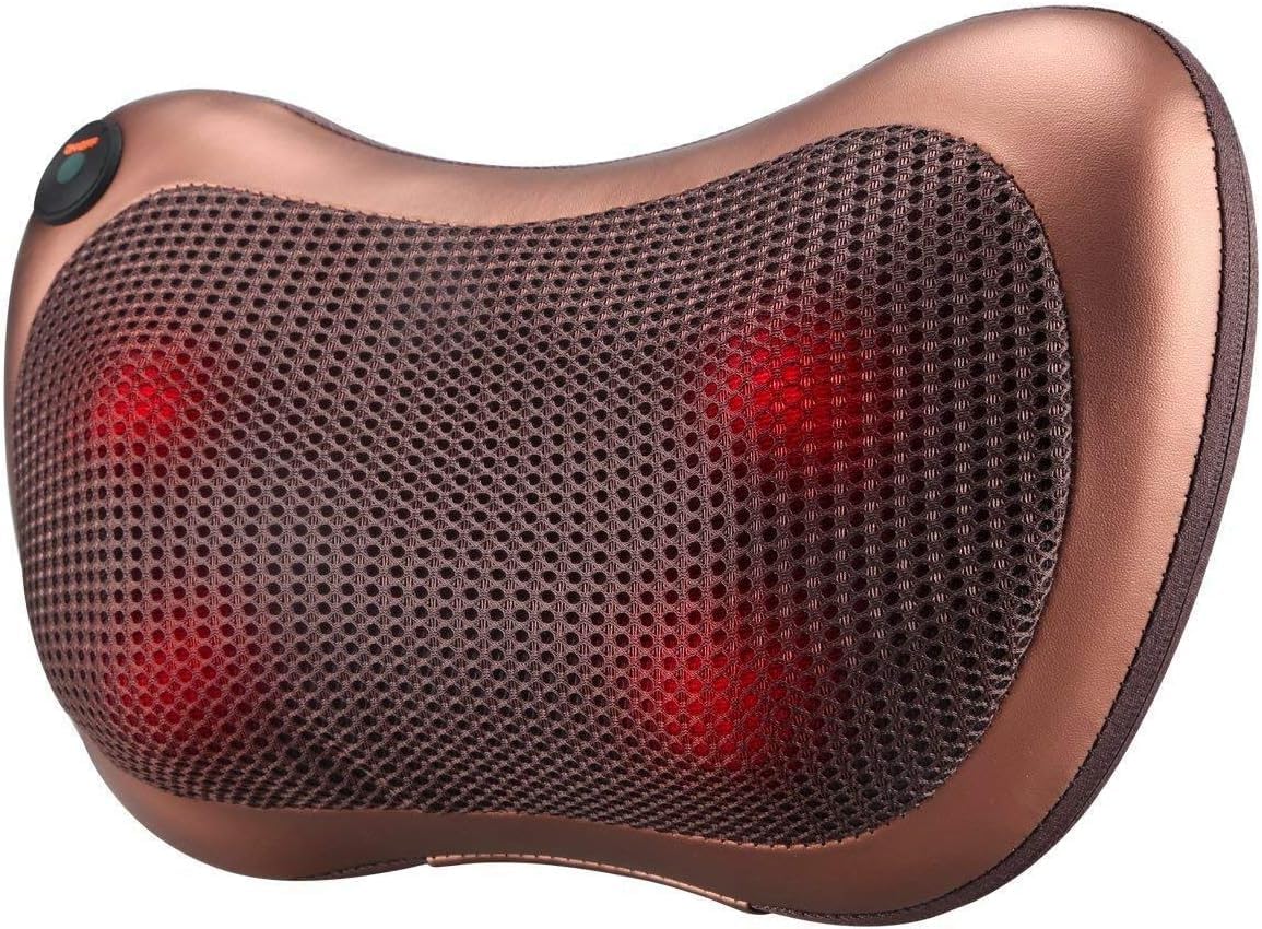 Massage Pillow Neck Back Massager with Heat, Shiatsu Deep Kneading