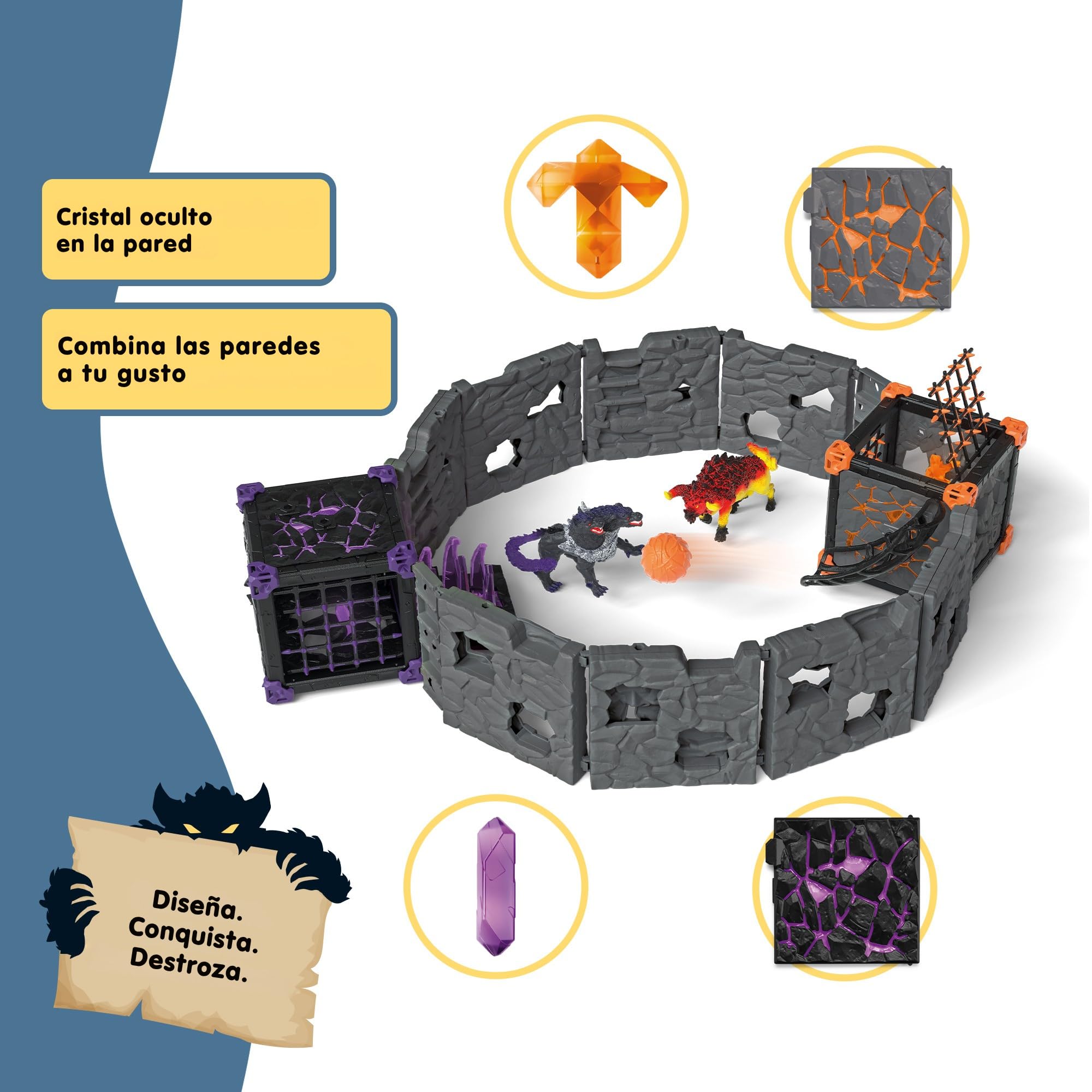 Schleich ELDRADOR | Battle Cave Arena: Lava vs. Sombra 42673 | 71 Piezas