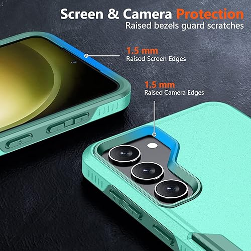 Miniatura 4 de SPIDERCASE Funda diseñada para Samsung Galaxy S23, protección contra caídas de grado militar de 10 pies, paquete de 2 protector de pantalla de