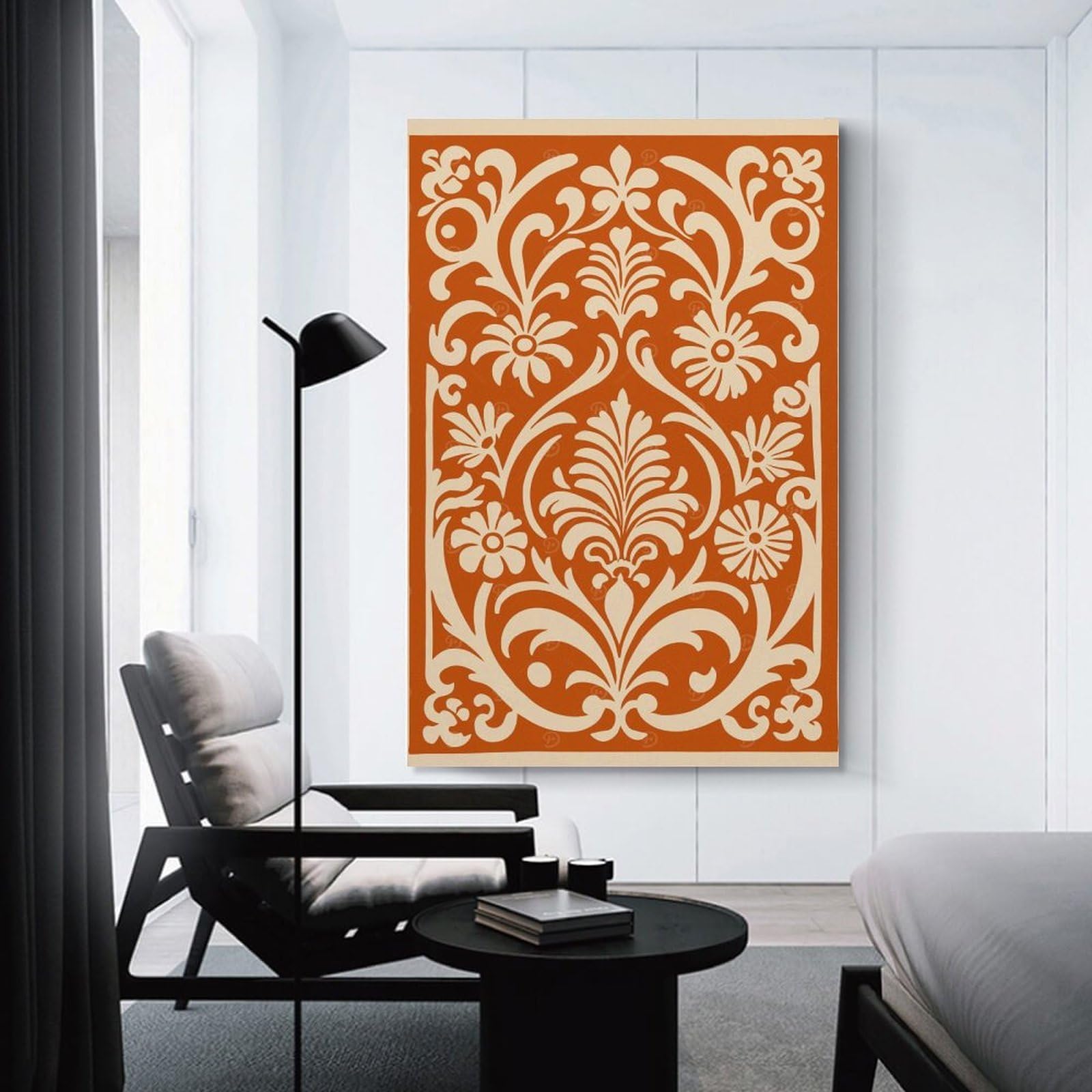 Junmoney Ornate Floral Pattern Decorative Wall Artwork 20x30inch(50x75cm), for Living Room, Bedroom, Office Or Hallway, Decorative Artwork with Broad Appeal