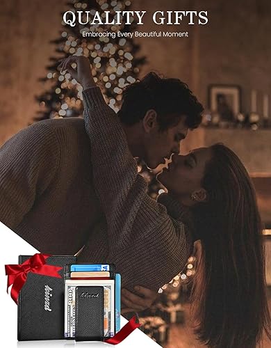 Miniatura 6 de Clip para dinero cartera de bolsillo frontal cartera delgada de cuero con bloqueo RFID fuerte imán Cartera RFID