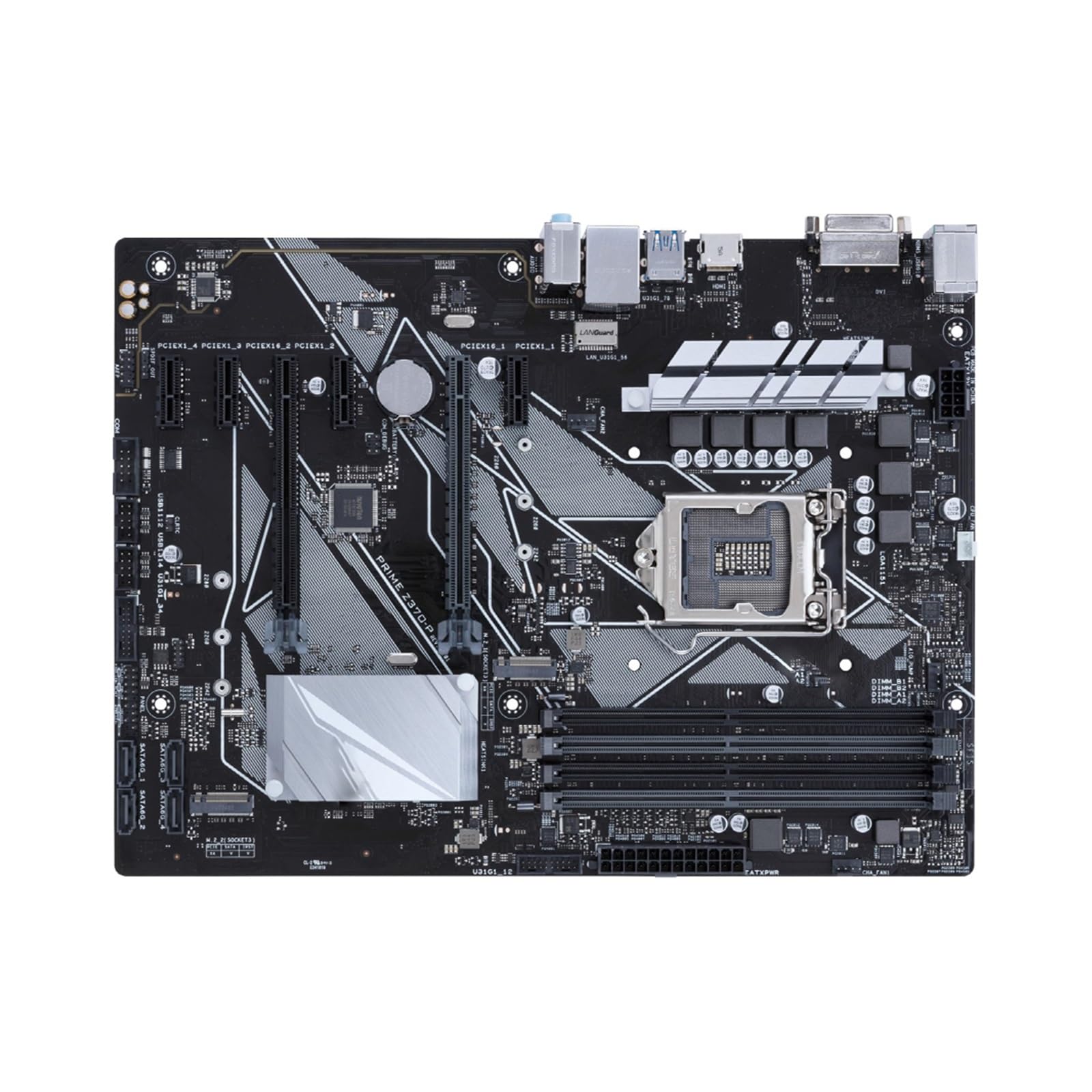 Placa Madre Placa Base Fit For ASUS Prime Z370-P Compatible con procesadores i9-9900KF, i7-9700K, i5-9600, LGA1151, 4 DIMM DDR4 de 64 GB, 4 M.2 NVME, Intel Z370
