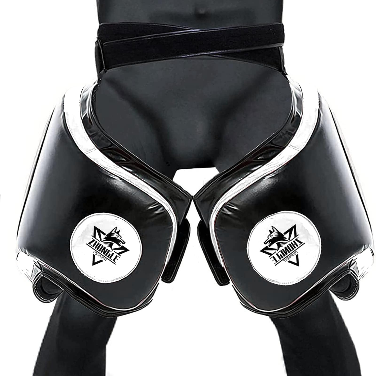 Oberschenkelschoner, Muay Thai, Oberschenkelsport-Protektoren, max. dick, 10,2 cm, Muay Thai, Oberschenkelschoner, Kicking-Beinpolster für Muay Thai, UFC, Taekwondo, Heavy Hit Training
