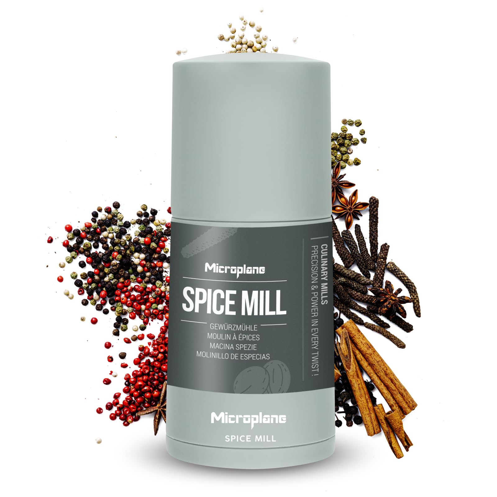 Microplane Spice Mill 2in1 – Sage Green | Manual Spice Mill with Ultra-Sharp Stainless-Steel Blade | Grates Nutmeg, Cinnamon, Tonka Bean, Indian Long Pepper, Nuts & More | Airtight Storage-image-39