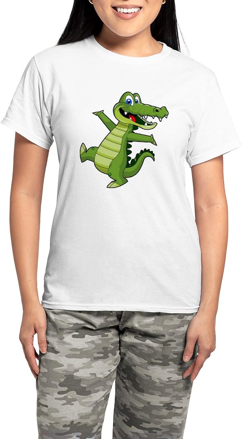 CafePress ALLIGATOR147 Pajamas Women's Novelty Cotton Pajama Set, Comfortable PJ Sleepwear