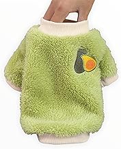 RIOSTUDIO Dog Clothes, Dog Clothes, Pet Clothes, Autumn and Winter, Colorful Long Sleeve Fleece Top, Hoodie, Patch, Cold Protection, Warm, Fluffy, Costume, Dog Costume, Cat Clothes, Pet Supplies