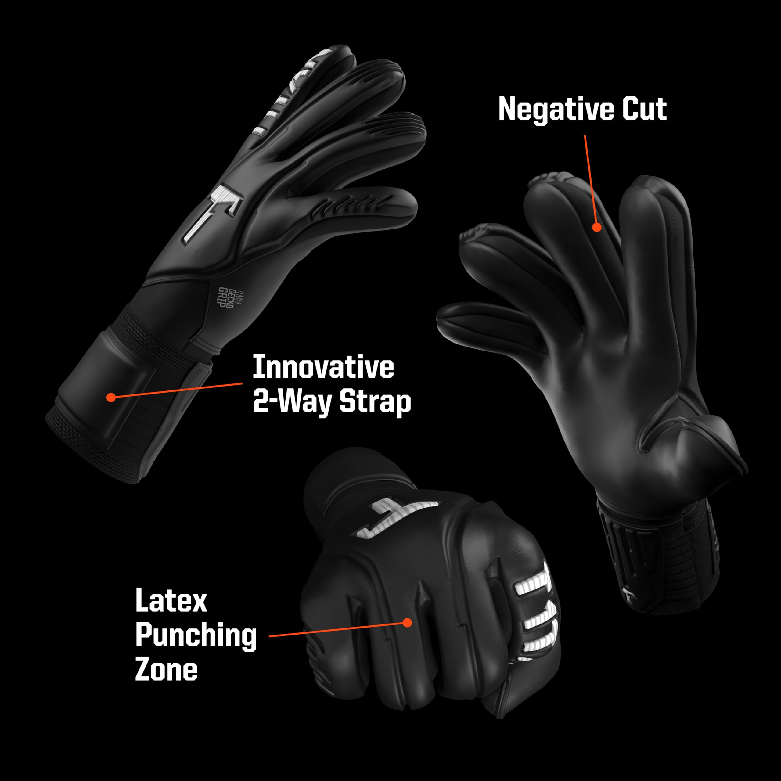 T1TAN Legend Profesional Guantes de Portero para Entrenamiento y Partido, niños y Adultos, Tallas 6-11, Guantes Profesionales, Espuma Adhesiva Gecko Grip de 4 mm