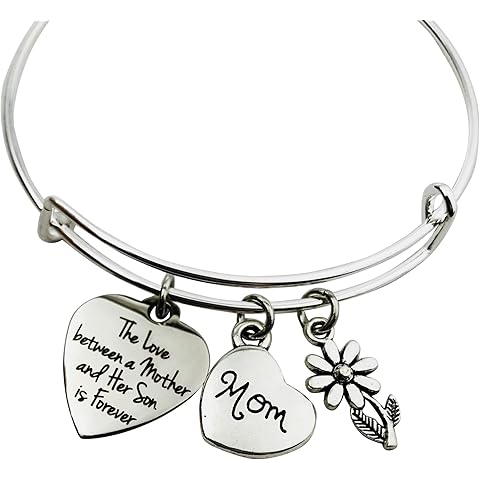 Gift for Mom from Son, The love between a Mother and her Son is forever bracelet