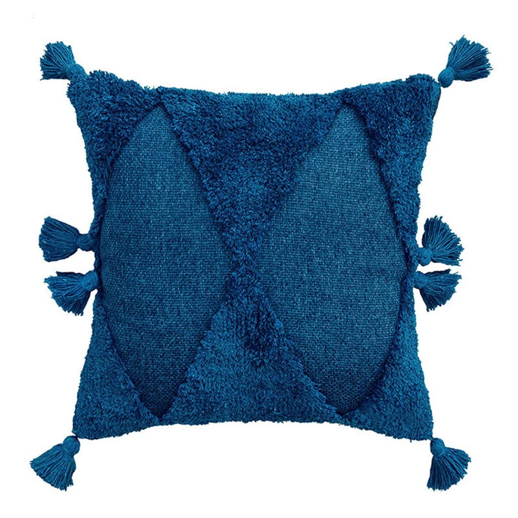 Taie d'oreiller bohème 45x45cm avec tassels pour décorer un canapé chaleureux