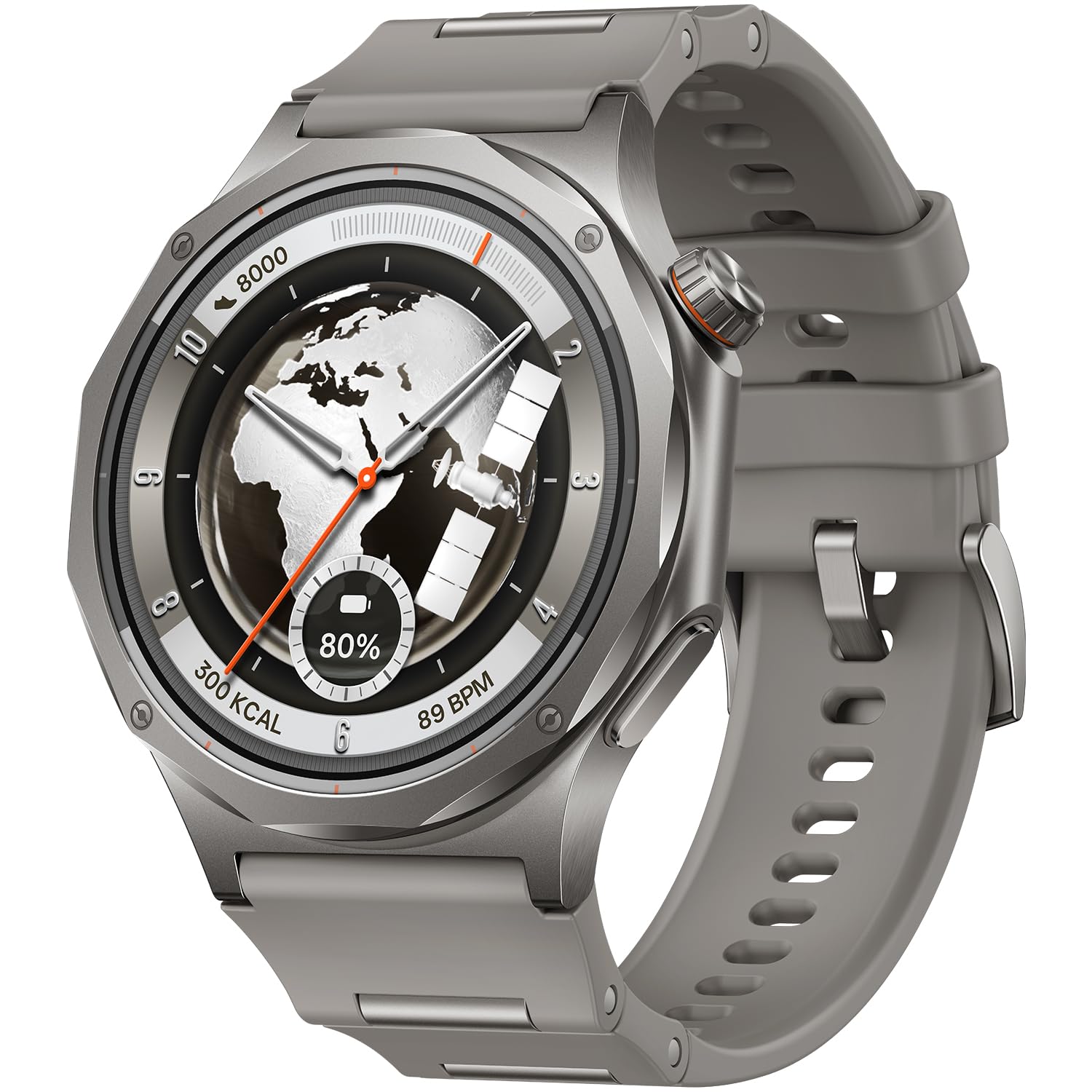 OPPO Watch X3 Smartwatch, Lega Titanio Ultra-Leggera, Batteria Doppio Chip 16 Giorni, AMOLED 1,5" 3000 Nits, ECG e Check Salute 60s, 100+ Sport, 5ATM IP69, Google Gemini, Misty Titanium