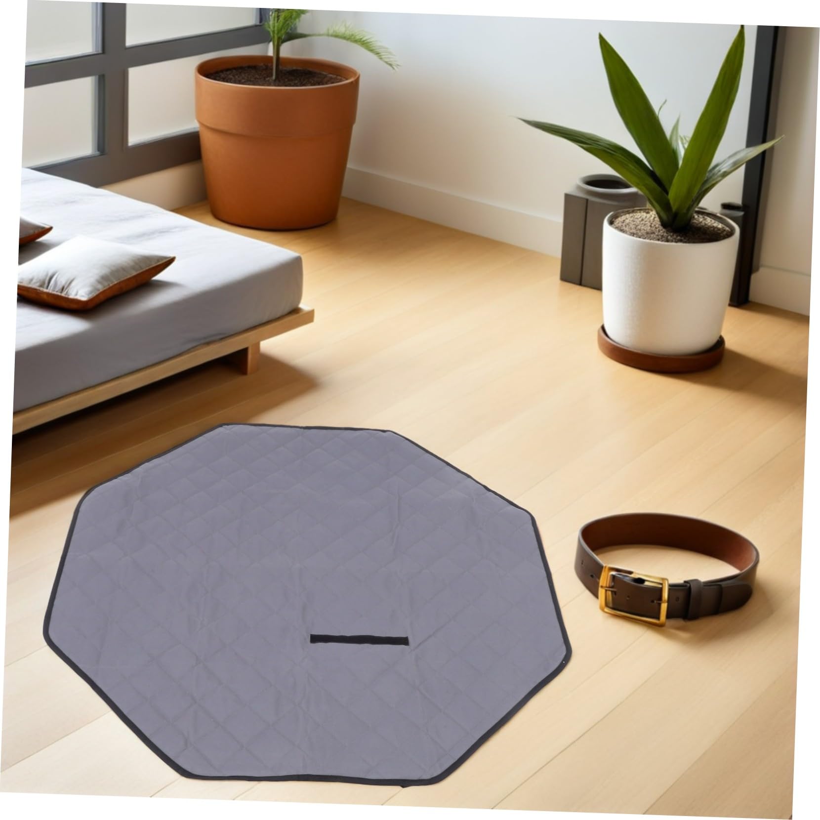Alfombrilla Octogonal para Parque de Mascotas de Tela Oxford, Plegable y Lavable, Colchoneta Reutilizable para Perros y Gatos en Interiores y Camping