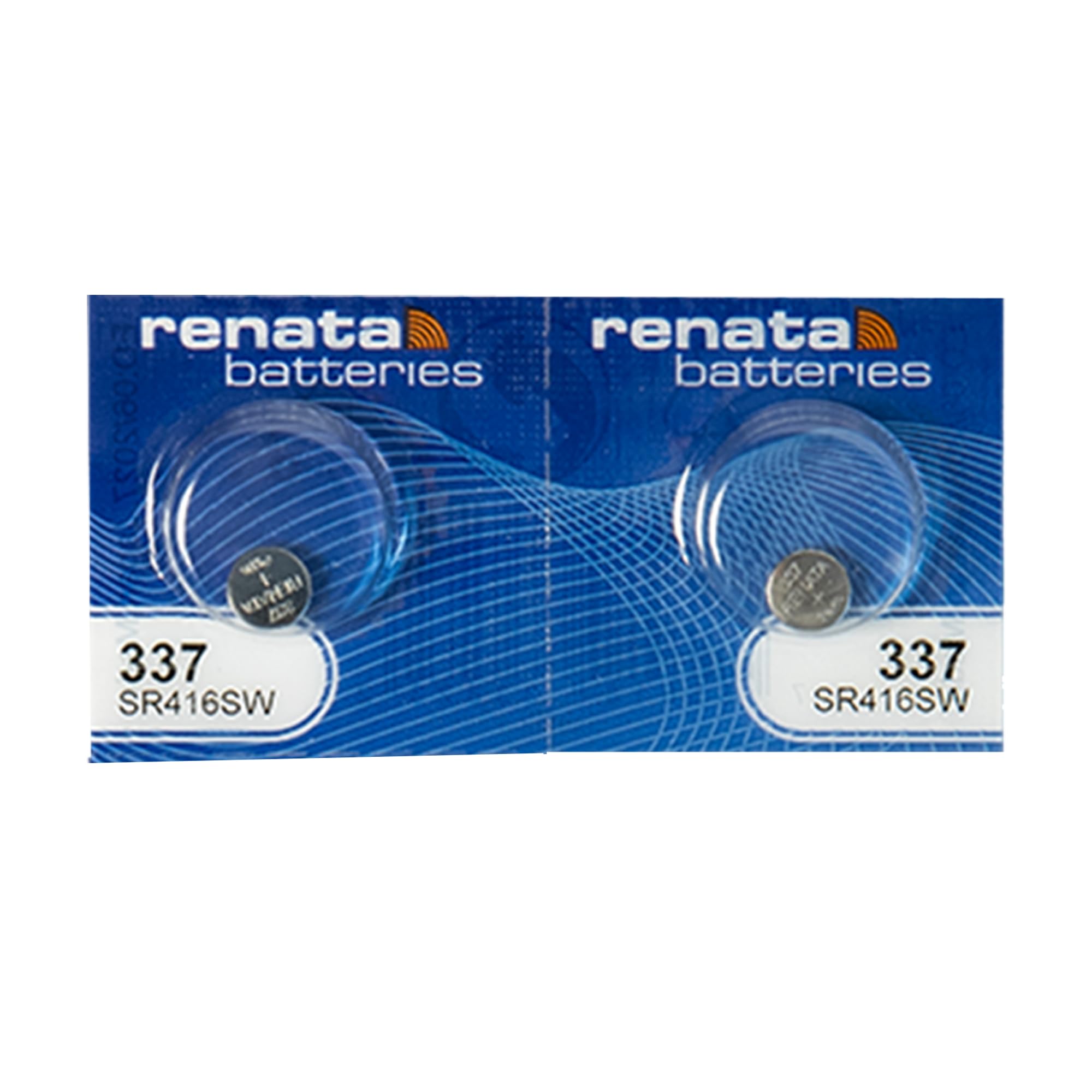 Renata 337 SR416SW Batteries - 1.55V Silver Oxide 337 Watch Battery (2 Count)