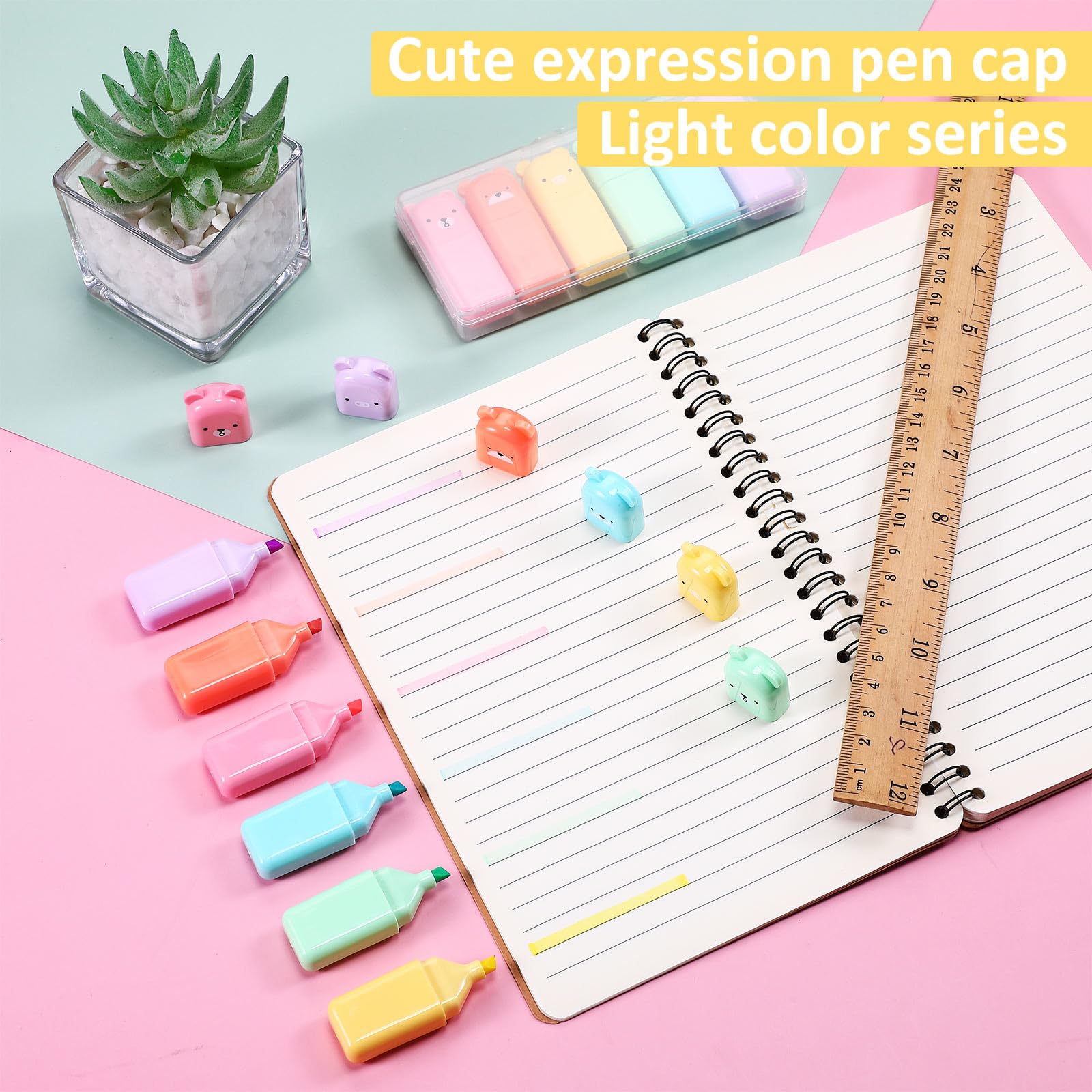 Set 24 Evidenziatori Pastello - Mini Evidenziatori A Forma Di Caramella Per Bambini - Foto 9