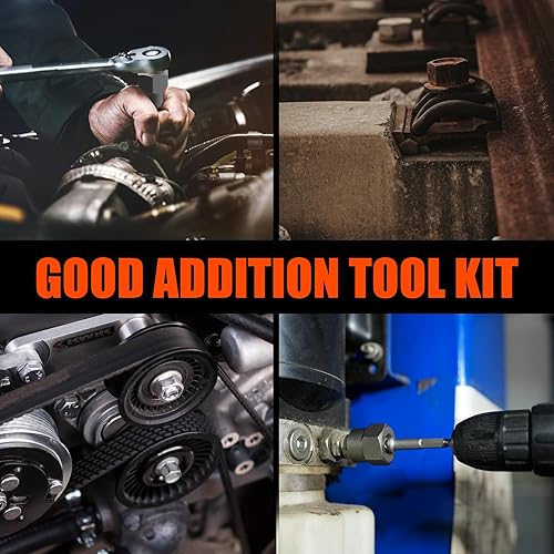 Miniatura 7 de Juego de 26 extractores de pernos y broca para zurdos, extractor de tornillo fácil de sacar con juego de extractor de brocas inversas para tuercas