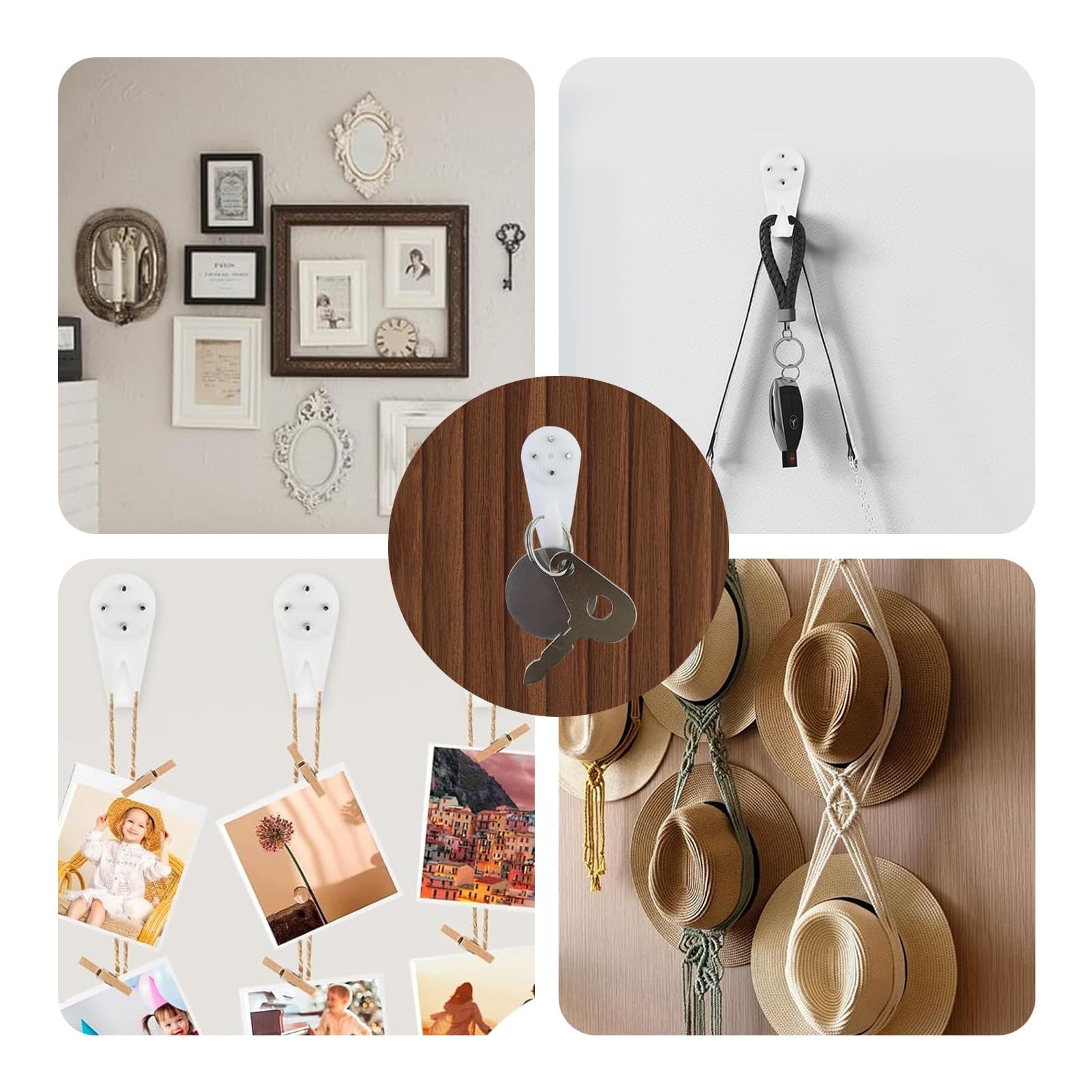 33 ganci per quadri senza lasciare traccia, ganci per quadri, ganci da parete, 3 motivi per pareti dure e cartongesso per appendere quadri, cornici