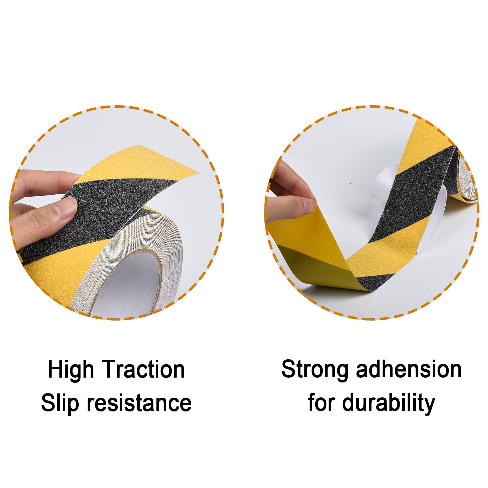 Nastro adesivo antiscivolo, 1 rotolo, striscia antiscivolo con autoadesiva, 15 cm x 10 m, nastro adesivo antiscivolo, forte sicurezza adesiva per pavimenti interni ed esterni, colore