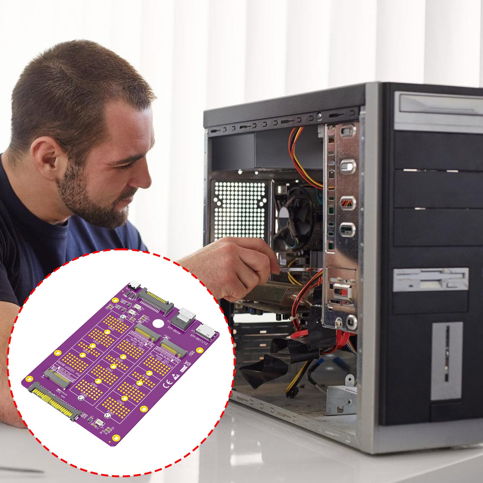 CHENZILIN Solid Disk to 8611 8654 U.2 8639 Adapter Card for Computer Connection and Office Use