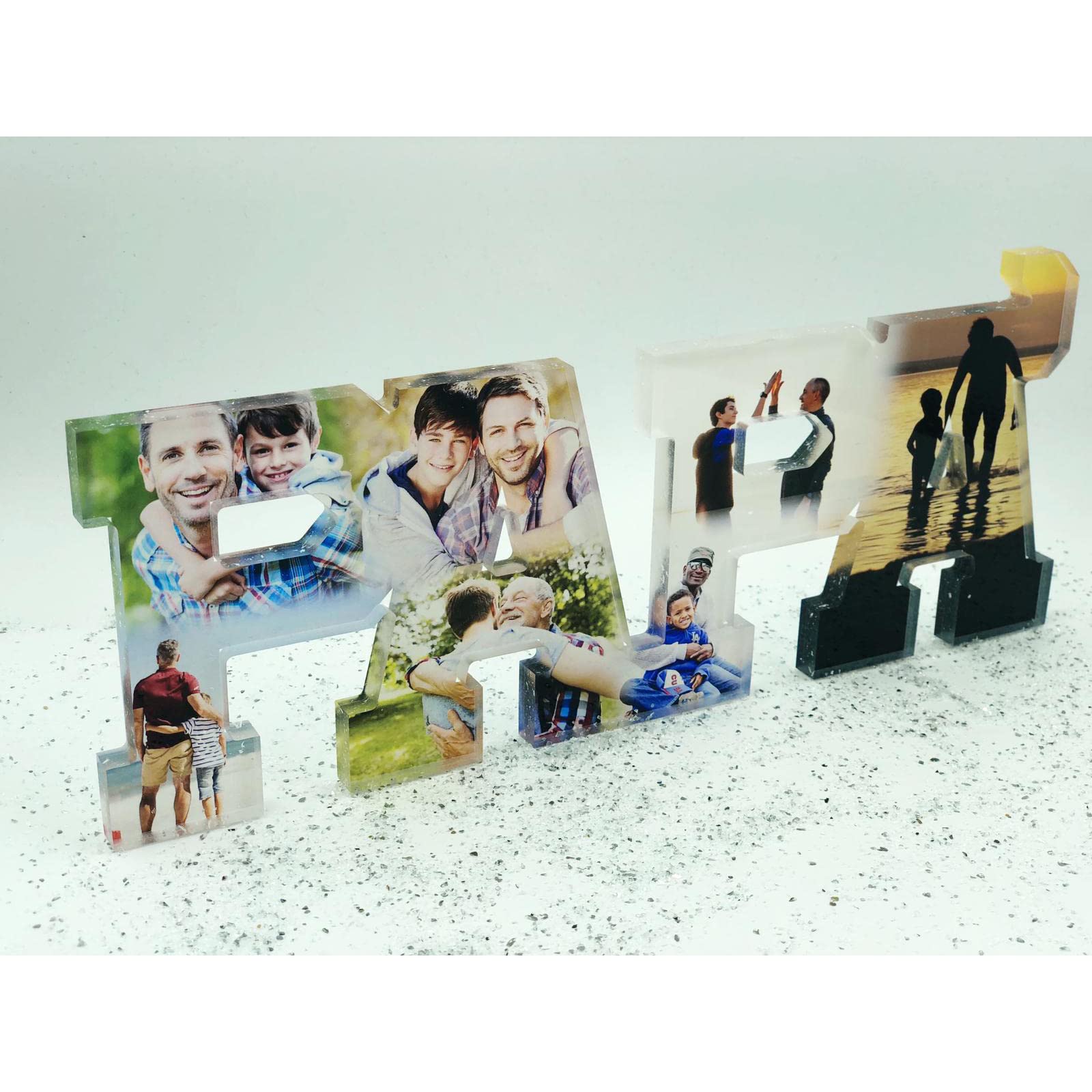 Festa del Papà Scritta in Plexiglass 30cm personalizzata premio con foto idea regalo 2
