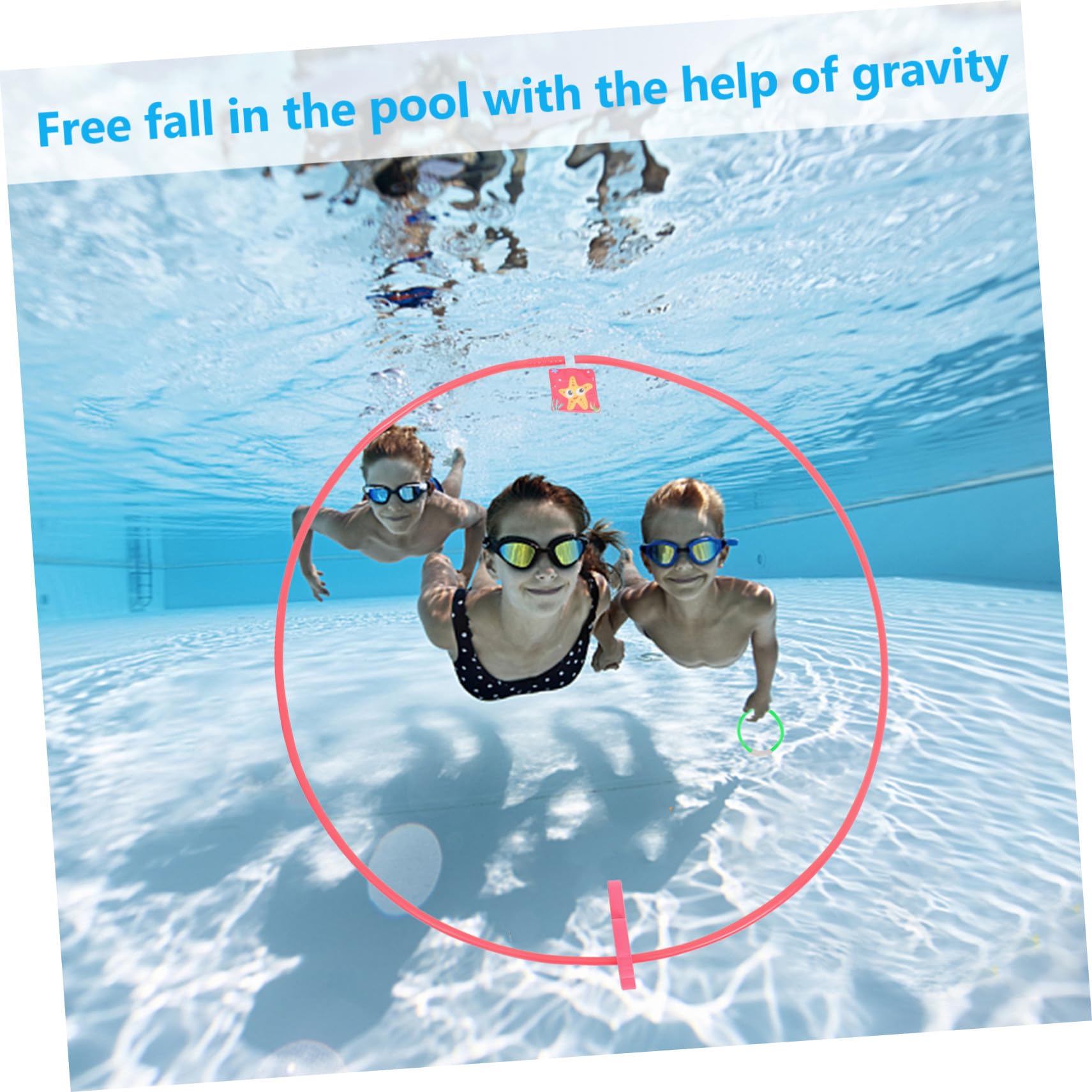 Cerchi da Immersione per Piscina 3 Pezzi Abs per Bambini Atmosfera Estiva | Giochi Compatti per Feste in Vasca, Facili da Riporre, in Nailon e Schiuma, per Giochi per Ragazzo Ragazza