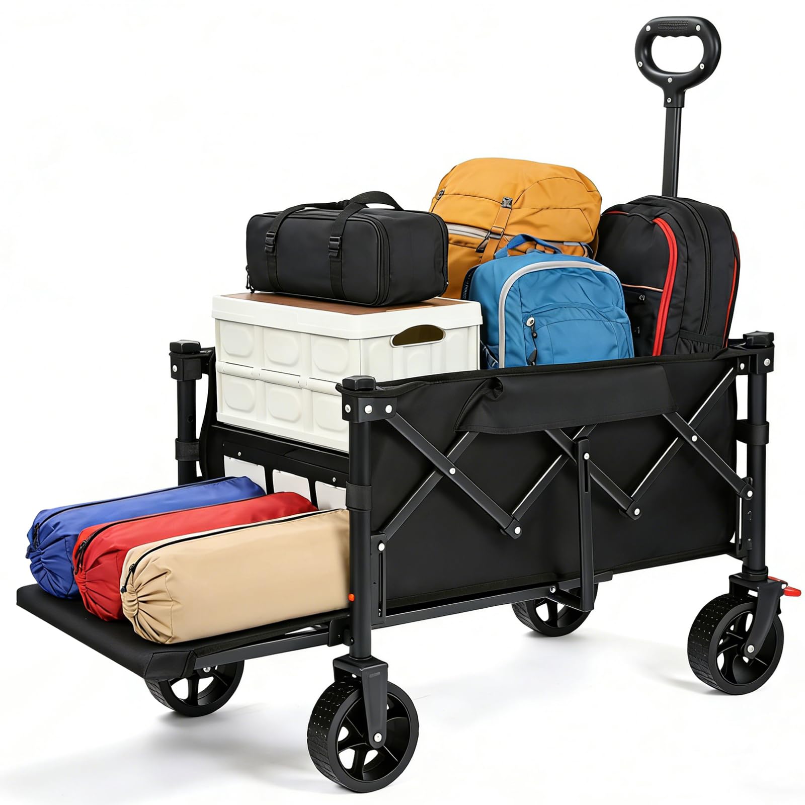 YEAUPE PRO Carrello Spiaggia, Carrello Pieghevole con Ruote 60-110L