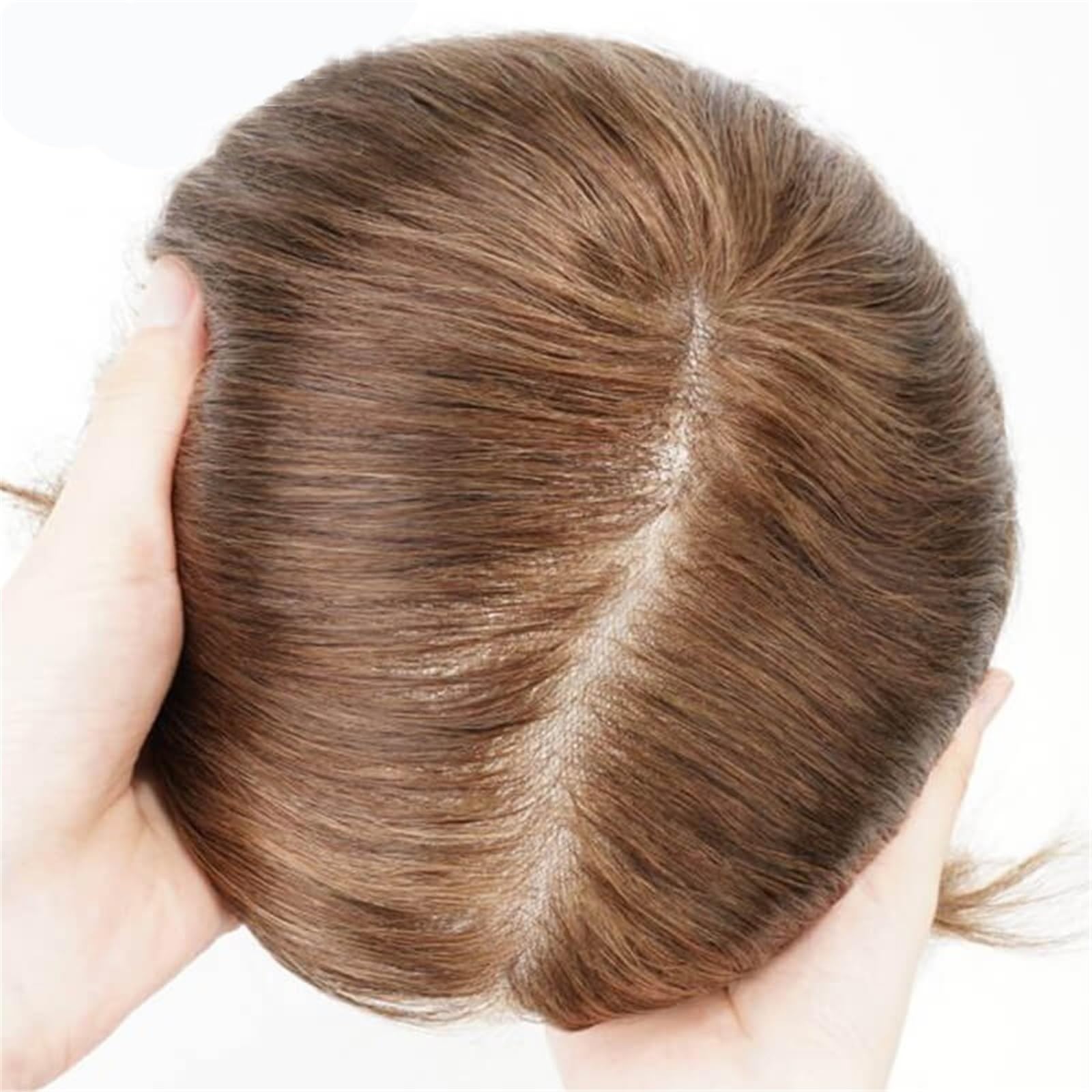 Uomini Parrucchino for capelli umani for uomo, linea sottile invisibile, parte superiore in pizzo, perimetro della pelle in PU maschile Acconciatura(7#)
