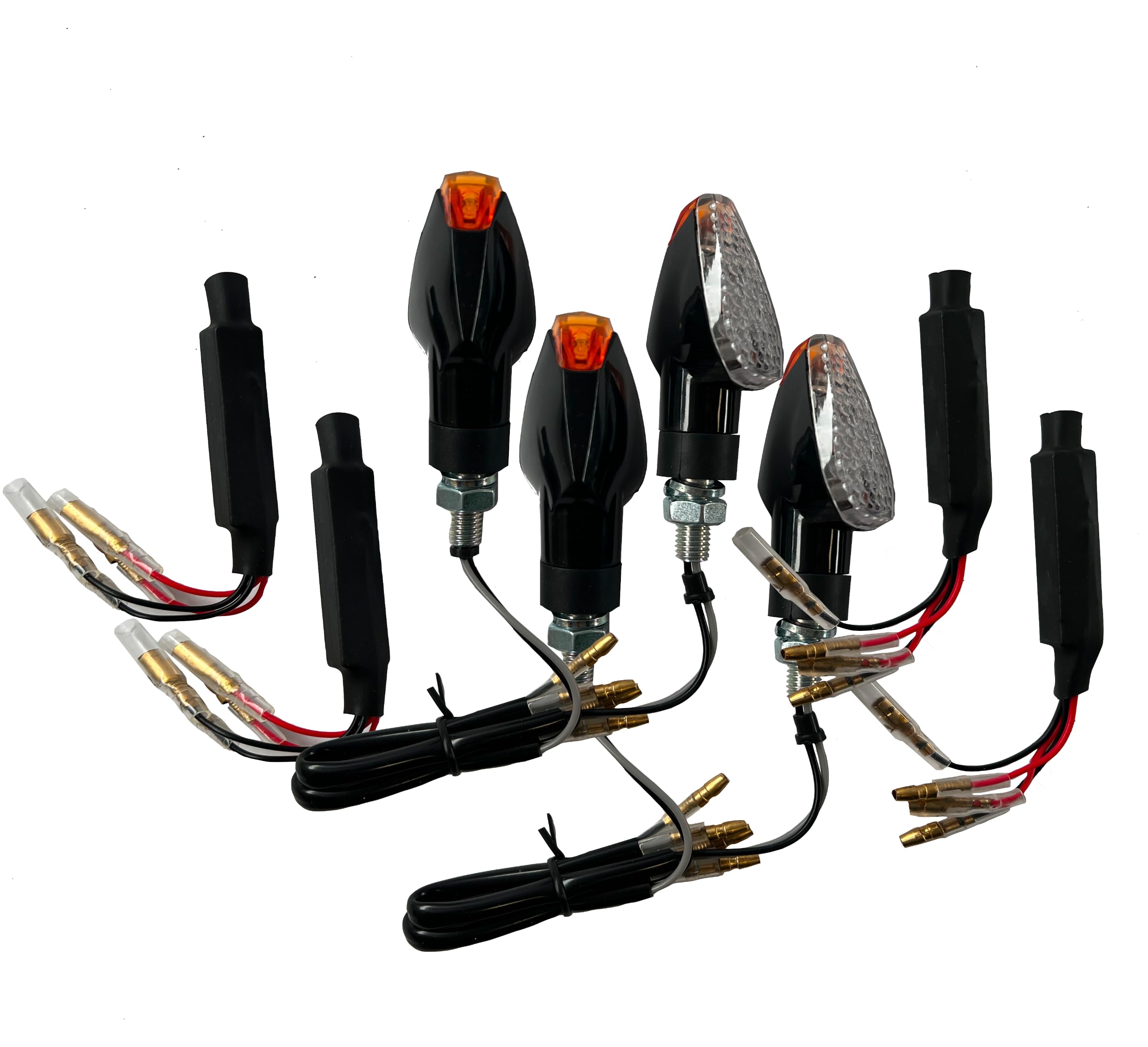 Motorize Kompatibel für KTM RC 125 390 690 790 890 1290 Duke - 4 LED Blinker Klar Widerstände [E-Prüfzeichen]