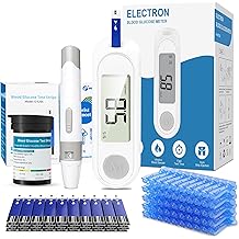 Blood Glucose Monitor Kit, High Accuracy Blood Sugar Test Kit with 50 Test Strips & 50 Lancets, Portable Blood Sugar Monitor with Lancing Devices, No Coding Diabetes Testing Kit