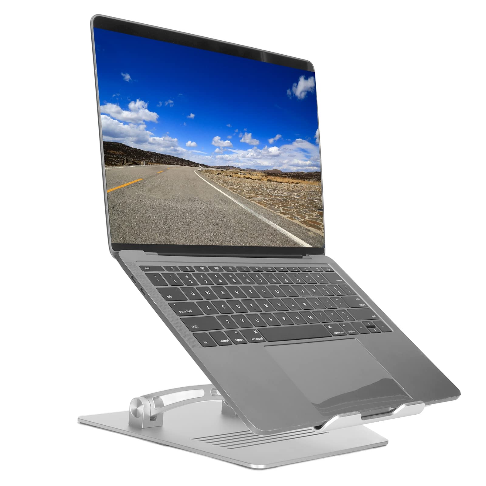 Stand per laptop regolabile in alluminio portatile in lega di raffreddamento computer di raffreddamento per laptop supporti per laptop argento