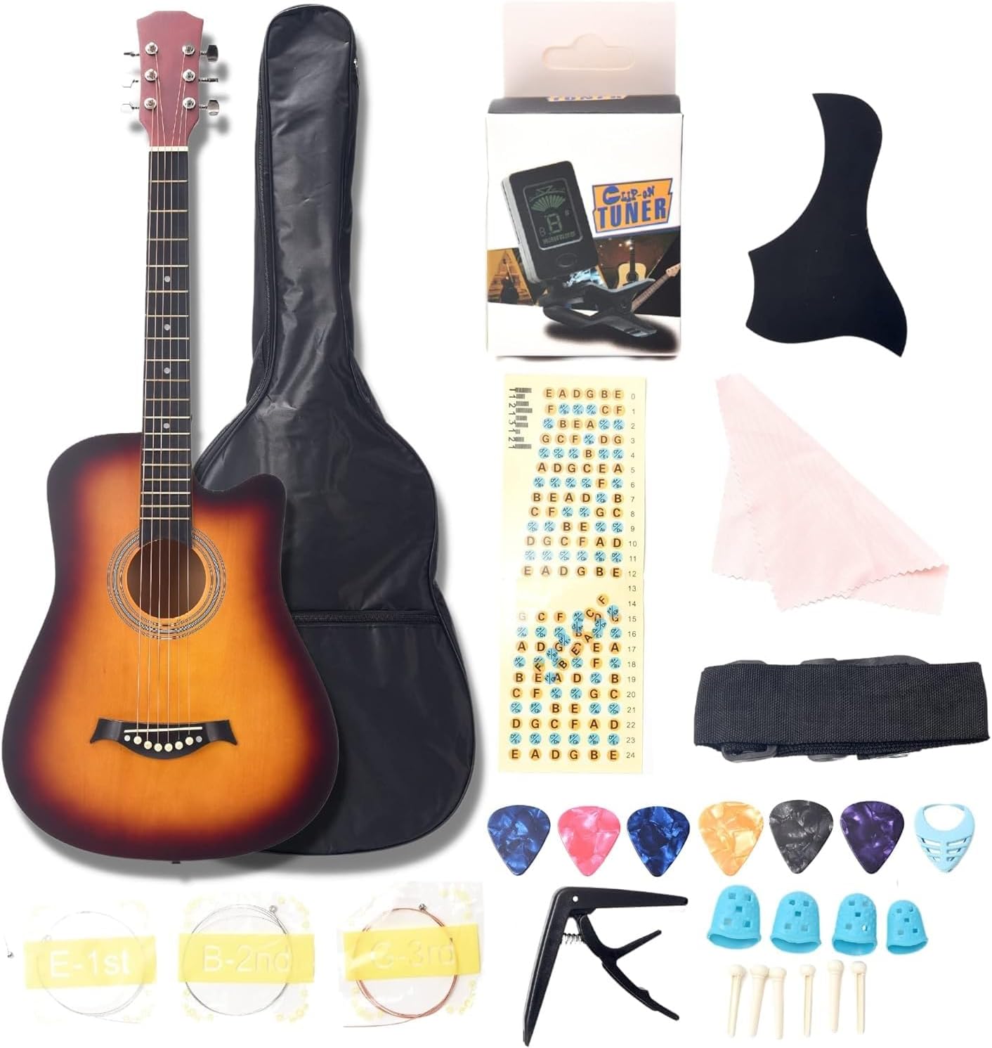 Cuerdas De Guitarra Acústica Zalati - 6 Unidades Color Latón, Para Principiantes