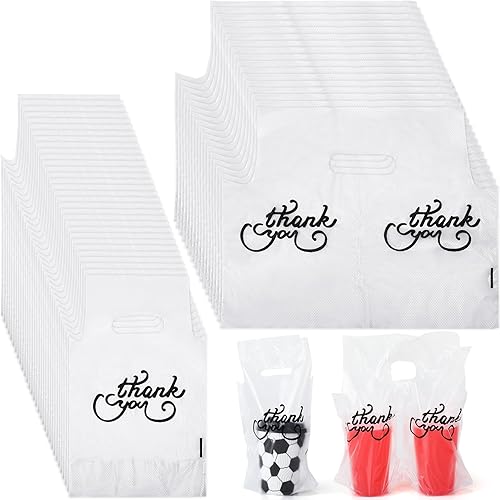 Qilery 1500 unidades de portador de bebidas para entrega, con asa de agradecimiento, bolsas de polietileno para bebidas, bolsas de embalaje de