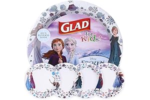 Kids Disney Frozen 8.5” Paper Anna and Elsa Snack Plates for a Magical Birthday Party