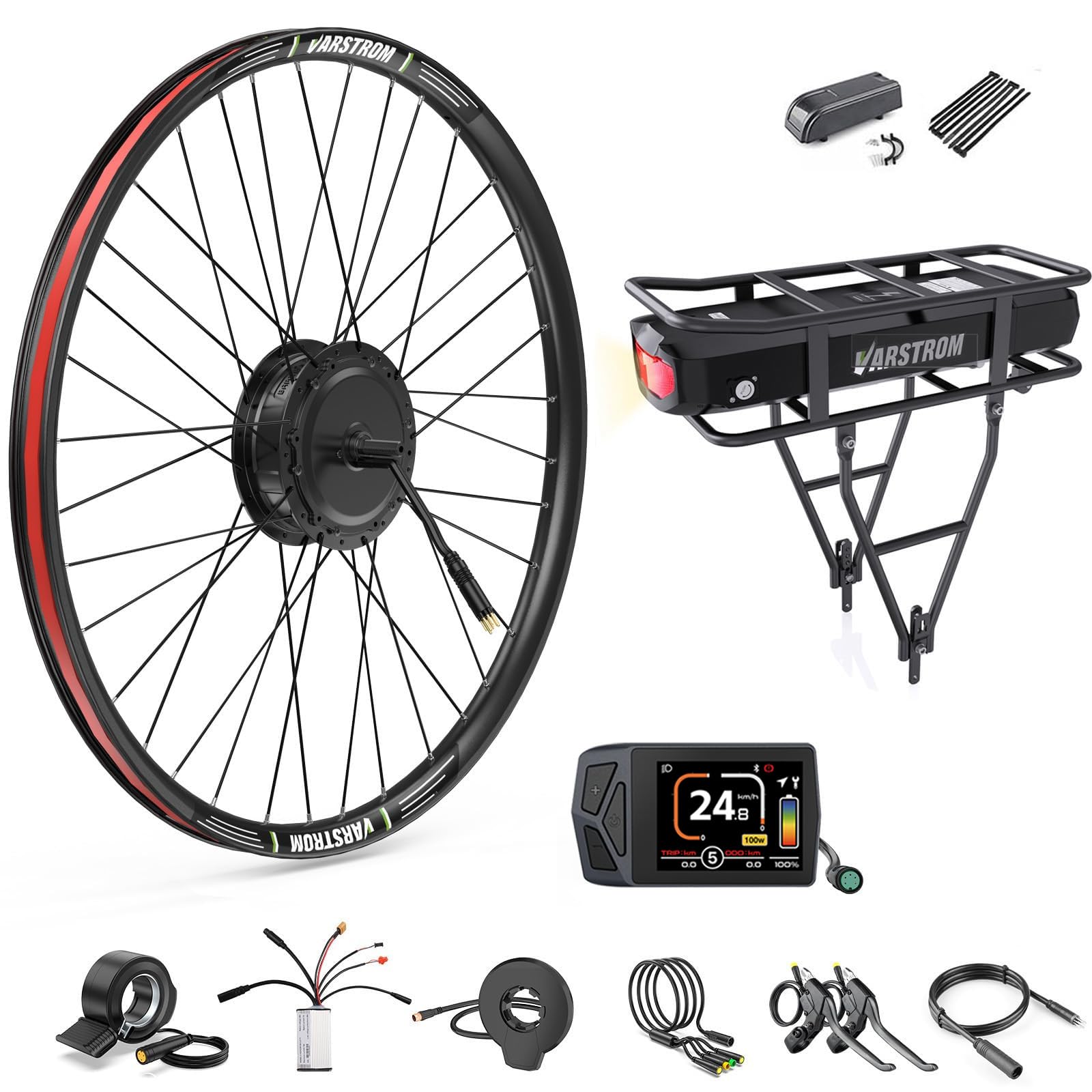 BAFANG G020 Front Hub Motor 26" 28" 29" 700C 48V Electric Bike Conversion Kit with Controller & PAS Sensor, Front Wheel Ebike Kit for City Mountain Road Commuter Bicycle