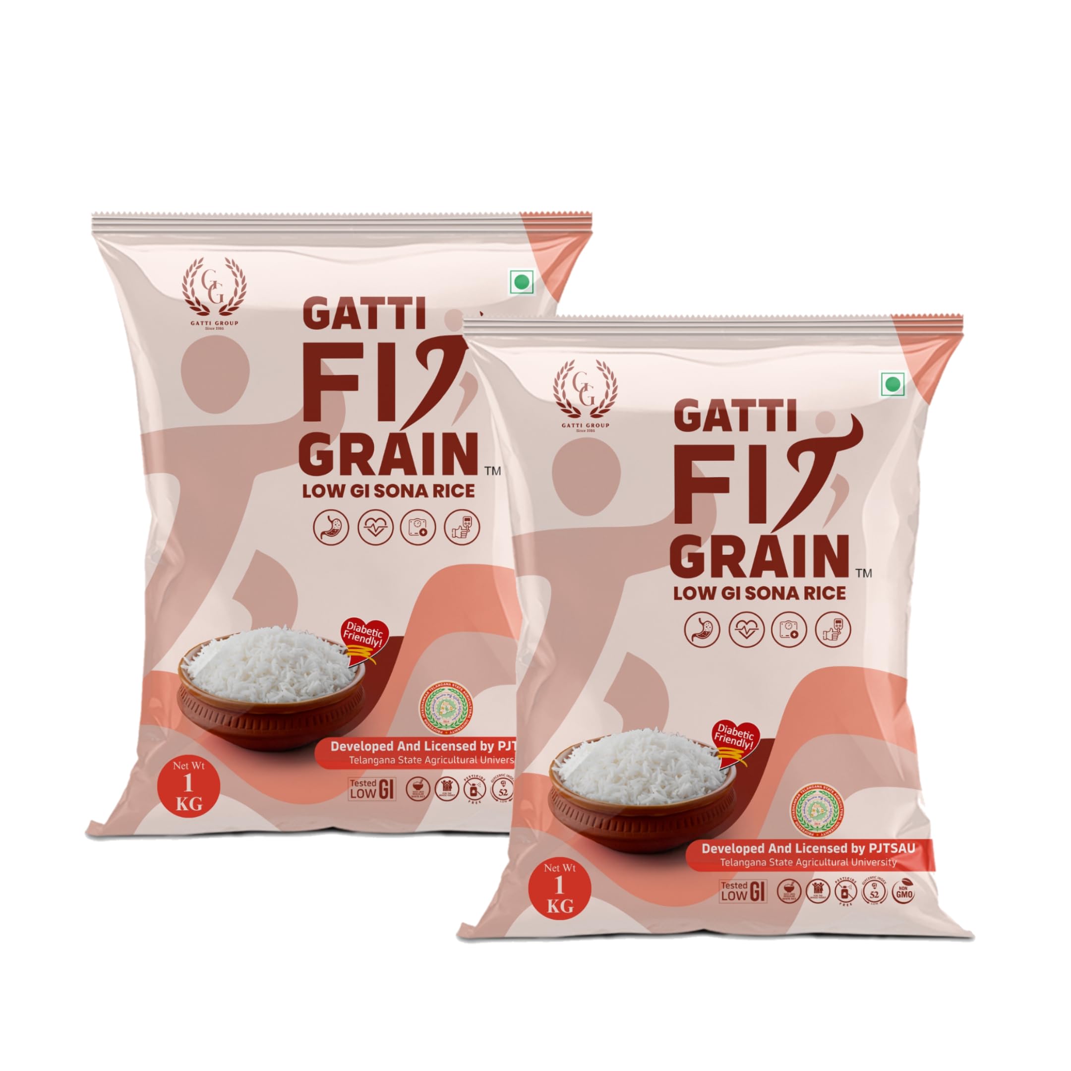 Gatti Fit Grain: Low GI Sona Rice - 5 Kg | Diet & Diabetic Friendly White Rice | Ideal Choice for Weight Management | 100% Natural & Pesticide Free | Certified Sugar Control Rice (B0CWCRBQN9) Amazon Price History, Amazon Price Tracker