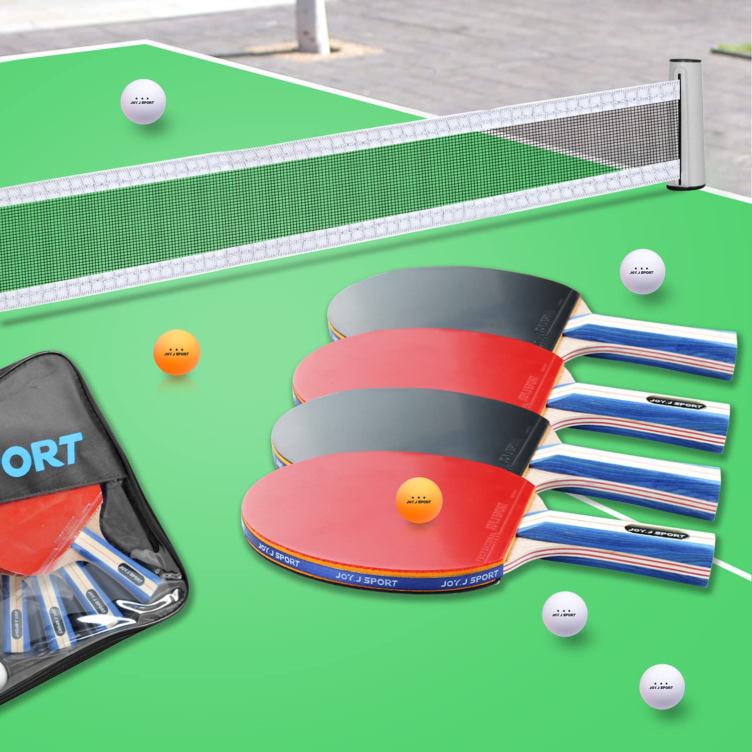 Raquette Ping Pong Enfant Set Ping Pong Joy.J Sport - 2 Raquettes Filet Rétractable 3 Balles Sac - Intérieur/extérieur Raquettes Ping Pong Raquette Ping Pong Enfant Set Ping Pong Joy.J Sport - 2 Raquettes Filet Rétractable 3 Balles Sac - Intérieur/extérieur Raquettes Ping Pong