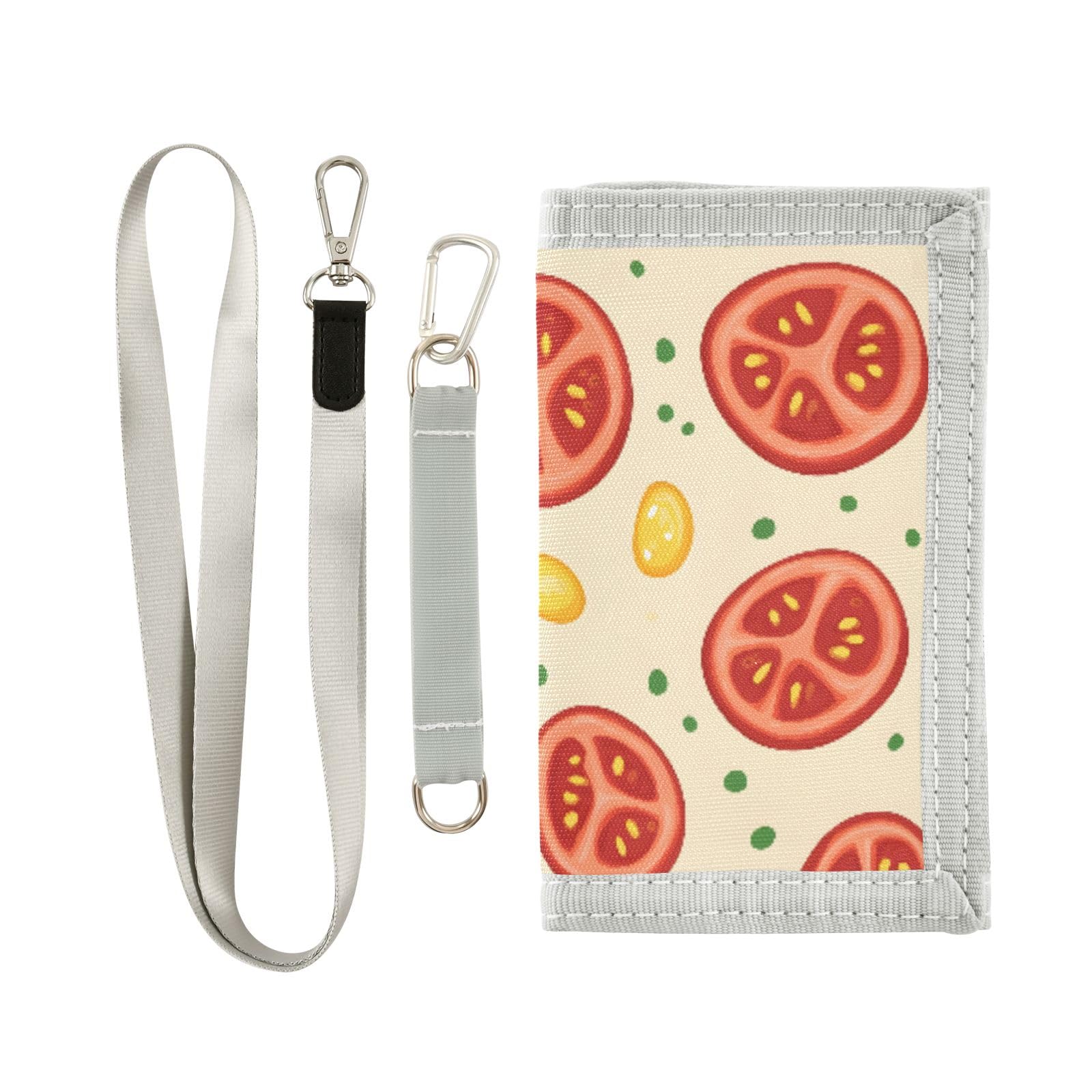 ALAZA Kids Wallets for Boys Girls Toddler Trifold Wallet Children Small Tomatoes with Zipper Coin Pocket