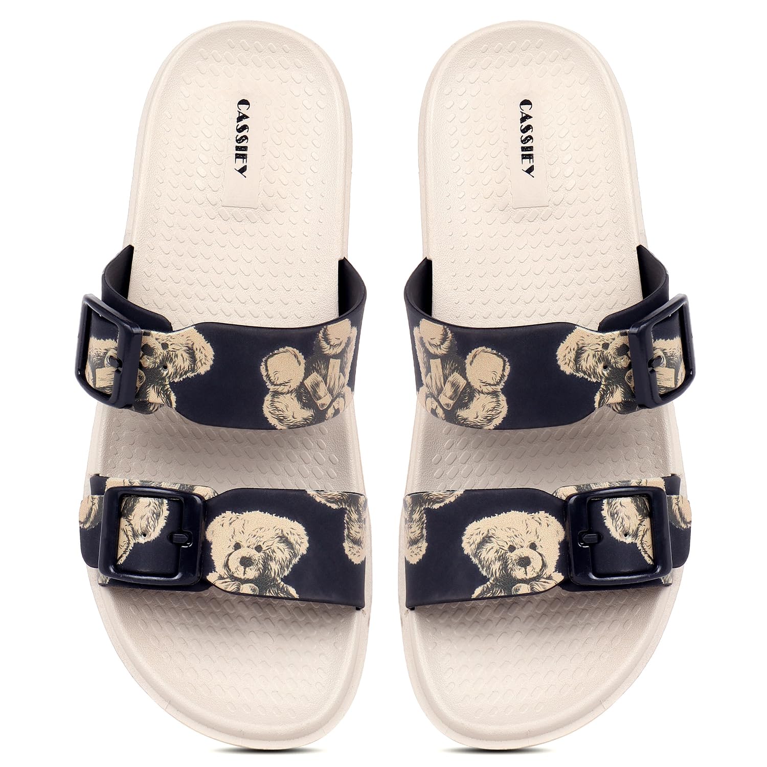 cassiey Women's Slip On Slide Slippers with Adjustable Strap #8883-14-picture-39