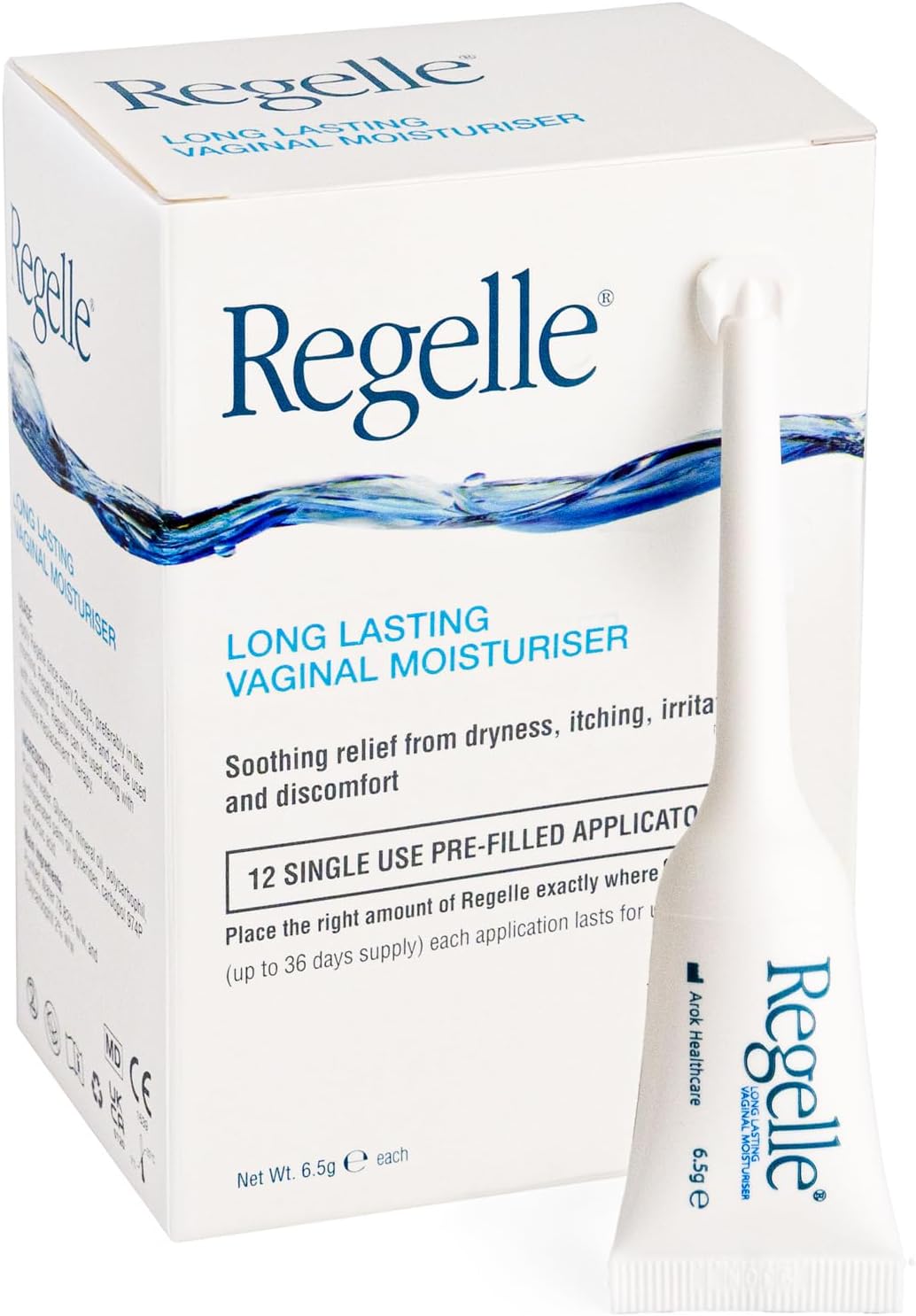 Vaginal Moisturiser – 12 Single-Use Pre-Filled Applicators – Long-Lasting Hydration & Comfort – Non-Hormonal, HRT-Compatible