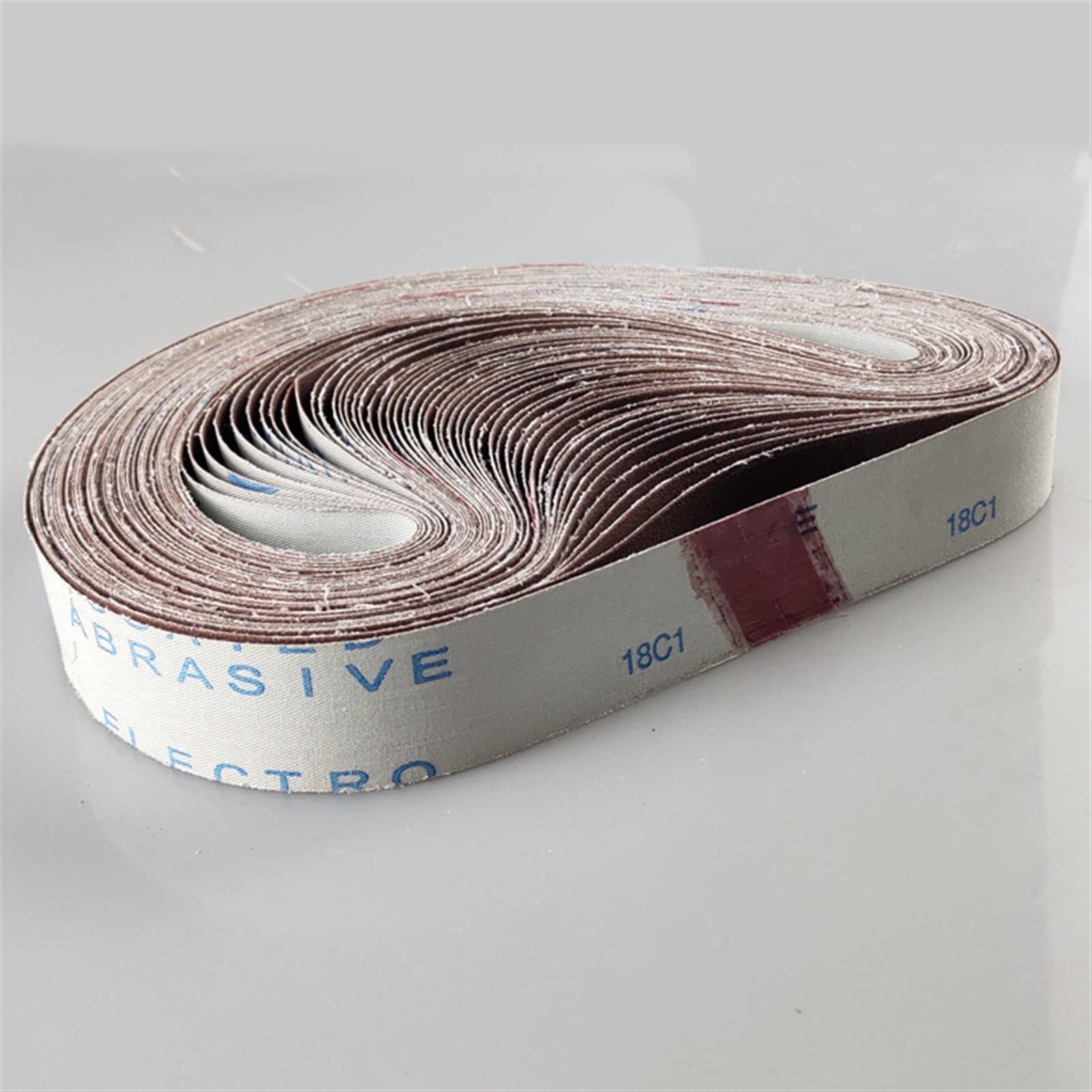10 sztuk pasów ściernych z tlenku glinu 762x25mm, czerwonych