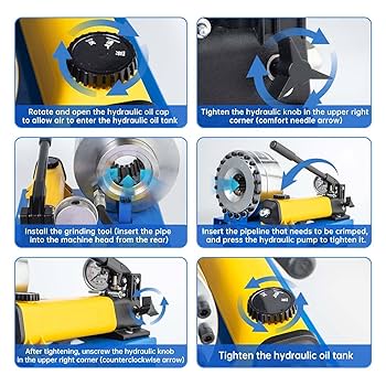 油圧圧着機 Amazon | 7 セットのダイスを備えた手動油圧圧着機、手動収縮機