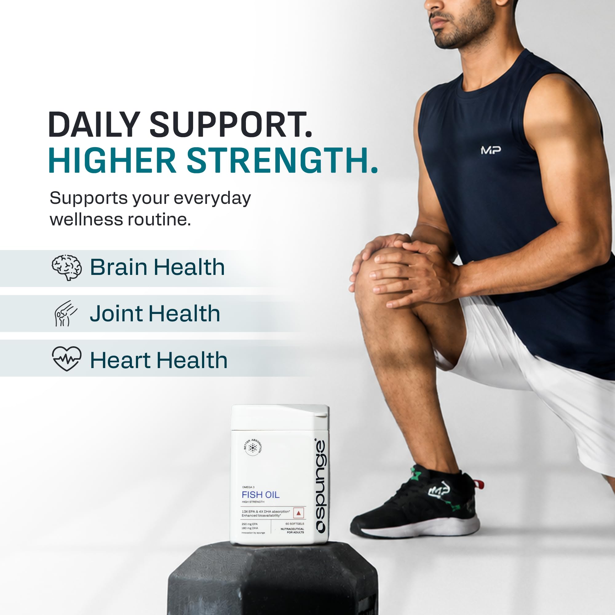 Spunge Omega 3 Fish Oil High Strength | 30 Softgels | High Strength EPA & DHA | 13X EPA & 4X DHA Absorption | Supports Heart, Brain & Joint Health | Daily Dietary Supplement — Amazon image 5