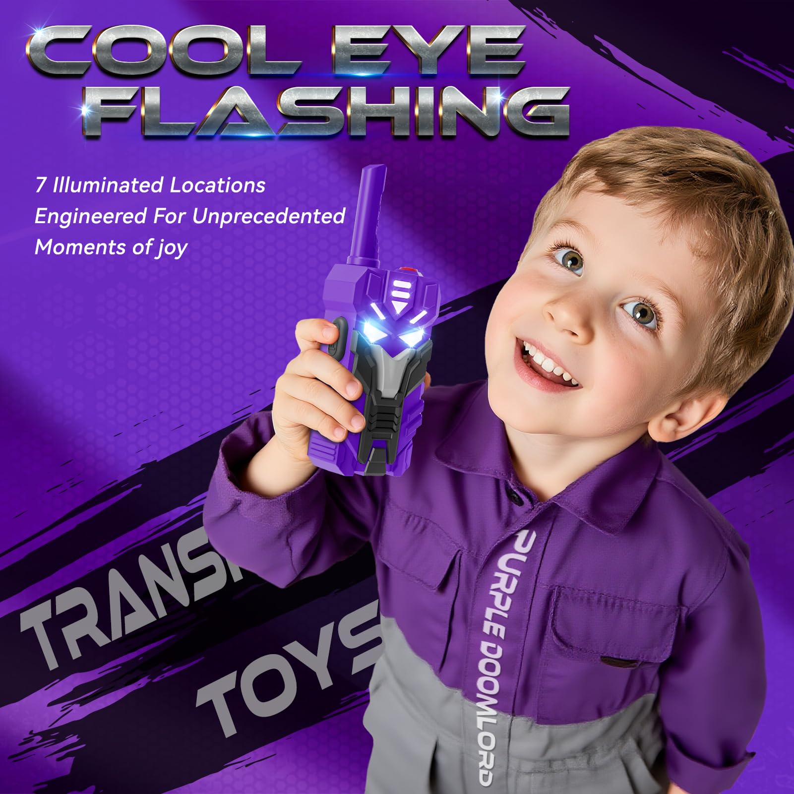 Purple Doomlord Walkie Talkies - Kids Transform Toys -3 Purple Doomlord Walkie Talkies - Kids Transform Toys -3