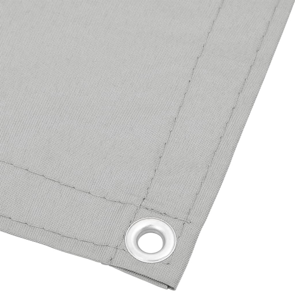 vidaXL Balkon Sichtschutz, Balkonbespannung mit Aluminium-Ösen, Balkonverkleidung Wasserfest, Balkonabdeckung Windschutz, Hellgrau 75x800cm 100% Polyester-Oxford