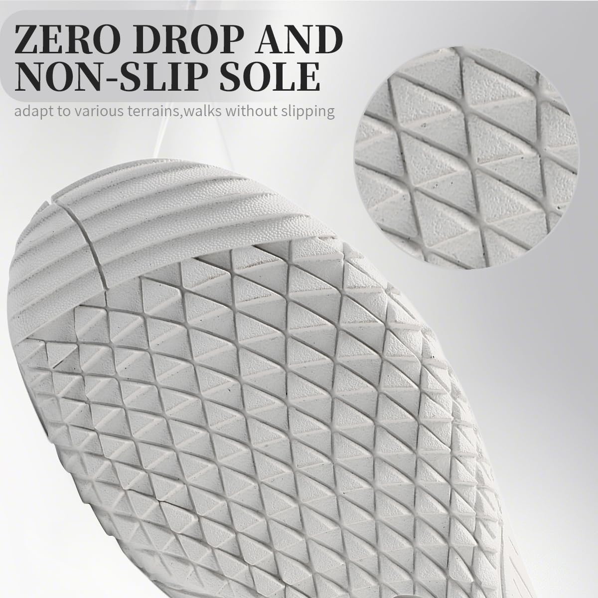 Womens Barefoot Shoes Minimalist Walking Trainers Zero Drop Sole Slip On Yoga Casual Sneakers Lightweight Breathable Indoor House Shoes Light_Gray_W Size US 8 - Image 4