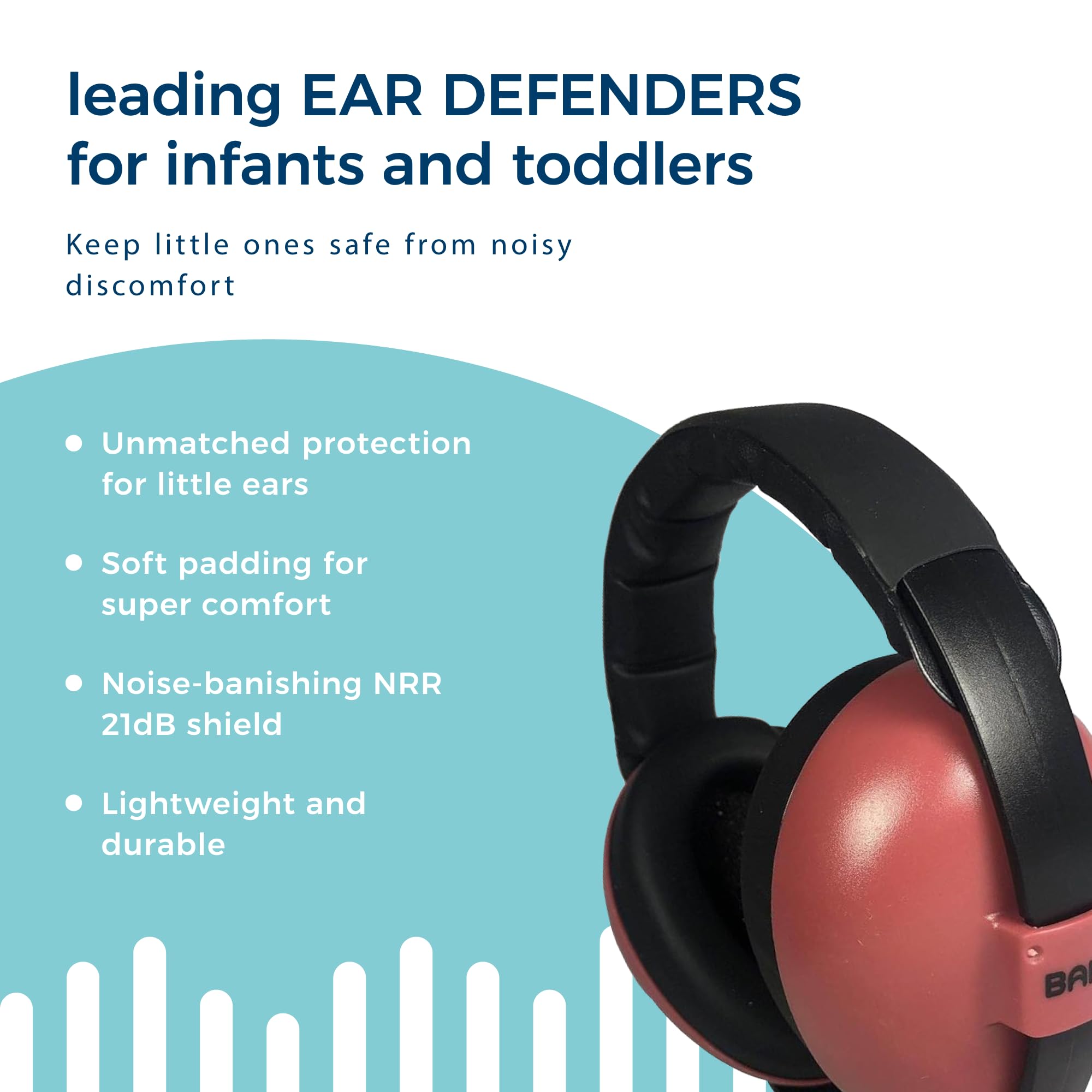 Banz Baby Ear Defenders, NRR 24.3dB Noise Cancelling Baby Headphones for 0-36 Months - Image 4