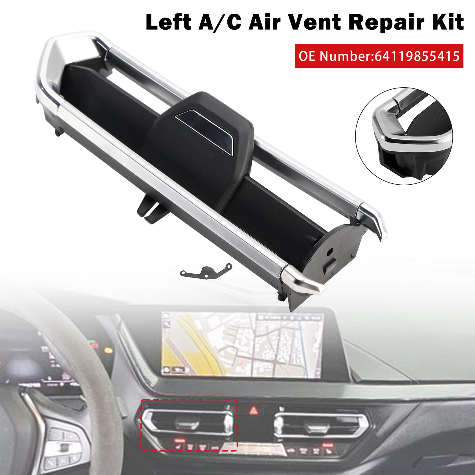 MAD HORNETS Left A/C Air Vent Repair Kit 64119855415 Passend für BMW F40 F44 G20 G26 G01 G29