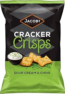 Jacob's CRACKER CRISPS SOUR CREAM & CHIVE 150 GRAM