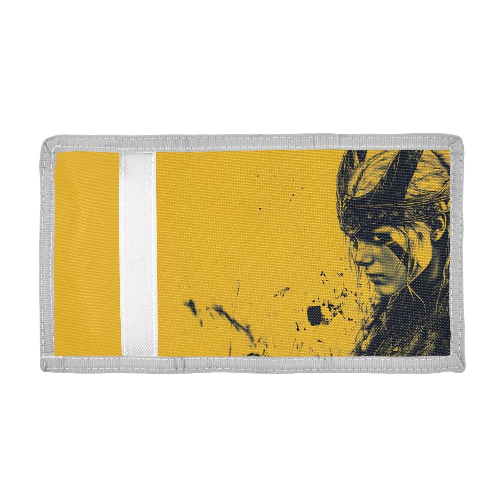 FOLIOSA Viking Woman Portrait Kids Wallet for Boys Girls Youth, Compact Fabric 4.9×2.9 in